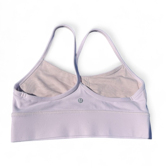 Lululemon Flow Y Nulu Long Line Bra | Size 8 |Light/Flush Pink Strappy Back - Picture 4 of 6